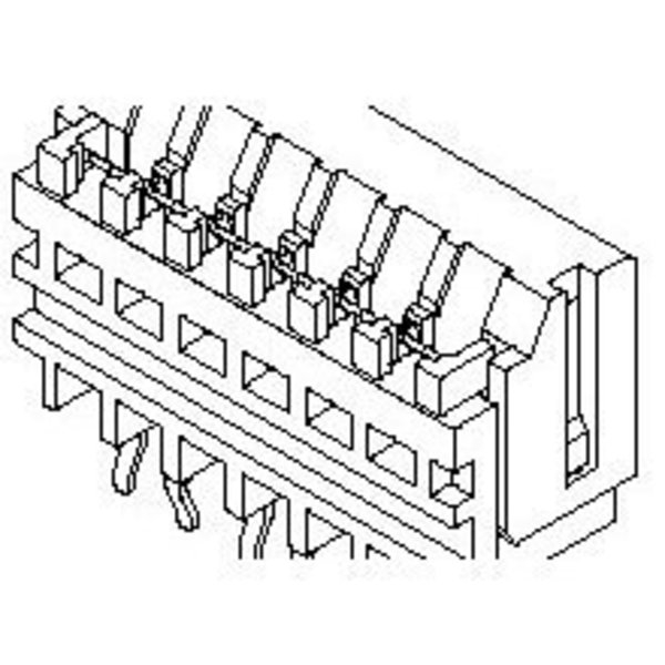 Molex Headers & Wire Housings Vert Wire-Trap 6P Push-Cover Style 520110610